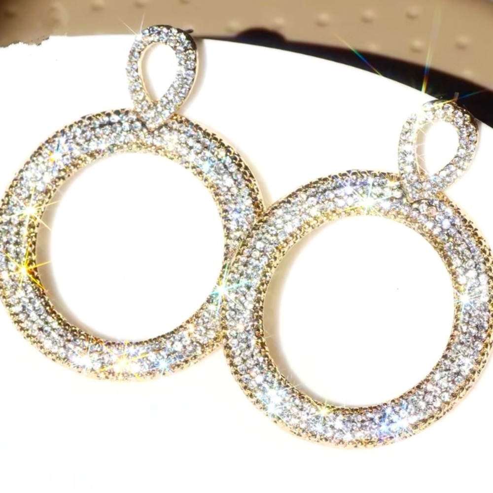 18K gold plated luxury hoop earrings